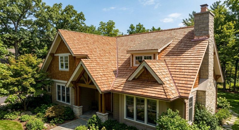 Cedar Shake Roof Construction in Franklin County, VT