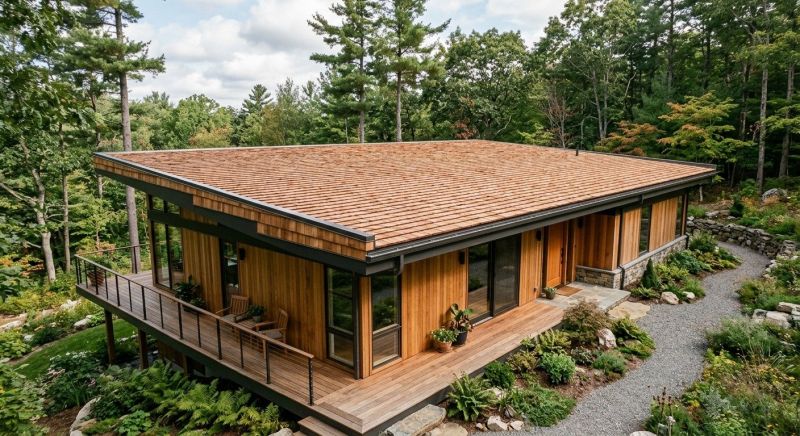 Cedar Shake Roof Construction in Waterbury, VT