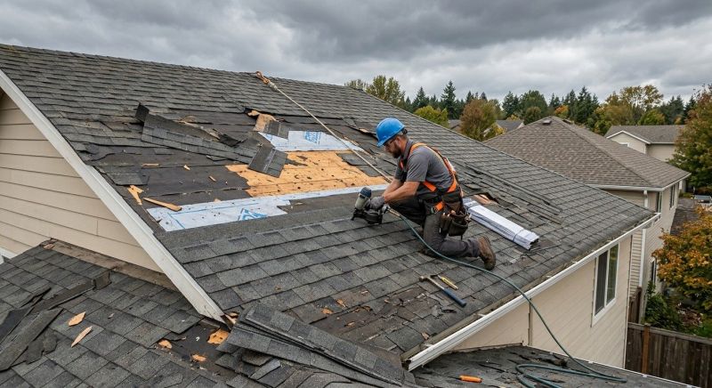 Damaged Roof Replacement in Bristol, VT