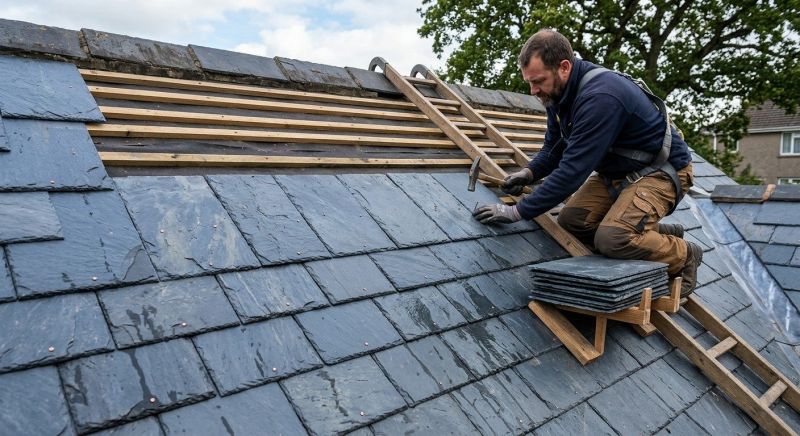 Slate Roof Construction in Bristol, VT