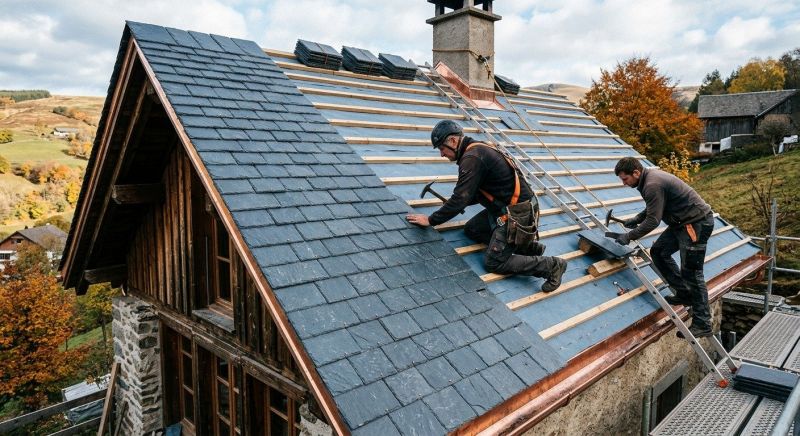 Slate Roof Installation in Jeffersonville, VT