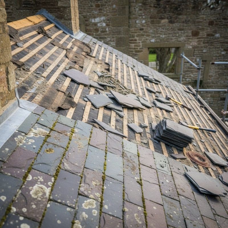 Slate Roof Replacement in Williston, VT