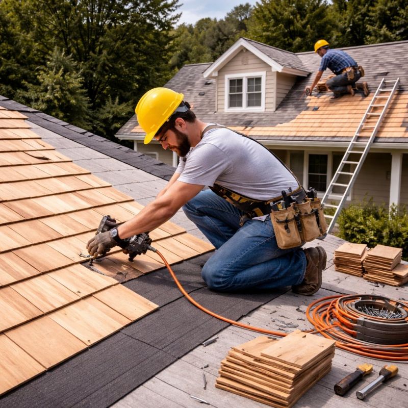 Wood Roofing Installation in Colchester, VT