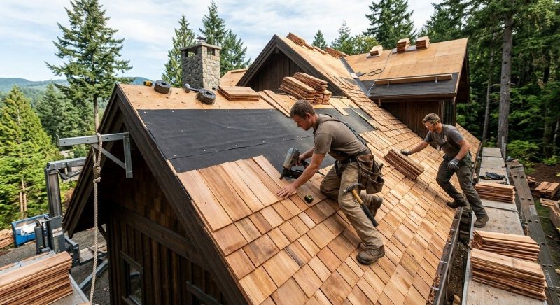 Wood Roofing Installation in Stowe, VT