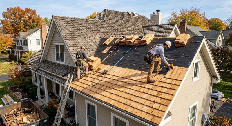 Wood Shake Roof Replacement in Essex Junction, VT