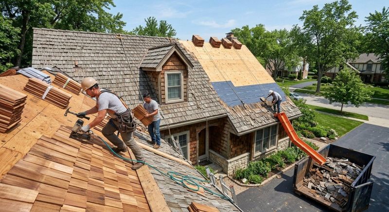 Wood Shake Roof Replacement in Essex Junction, VT